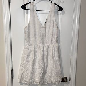White lace overlay dress